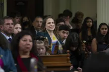 Asm. Avila-Farias speaking in session