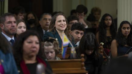 Asm. Avila-Farias speaking in session