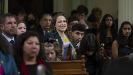 Asm. Avila-Farias speaking in session