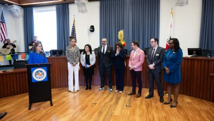 AD15 Swearing in Ceremony Asm. Farias speaking on podium
