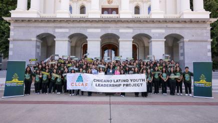 Group Photo Annual Chicano Latino Youth Leadership Project Day Press Conference