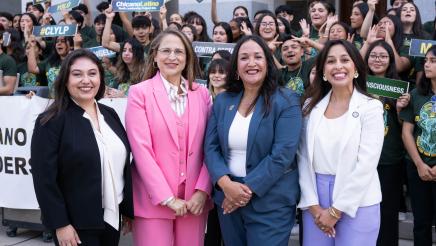Group Photo Annual Chicano Latino Youth Leadership Project Day Press Conference