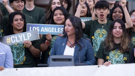 Photo of guest speaker Annual Chicano Latino Youth Leadership Project Day Press Conference