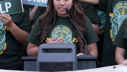 Photo of guest speaker Annual Chicano Latino Youth Leadership Project Day Press Conference