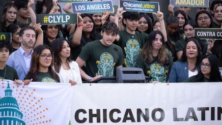 Group Photo Annual Chicano Latino Youth Leadership Project Day Press Conference
