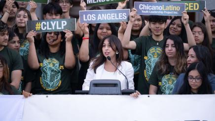 Photo of guest speaker Annual Chicano Latino Youth Leadership Project Day Press Conference