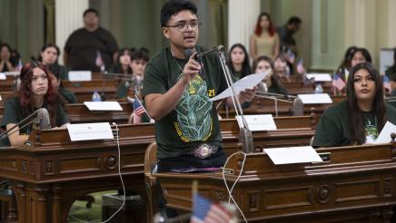 Photo of debates in CLYLP Mock Session