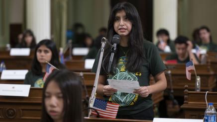 Photo of debates in CLYLP Mock Session