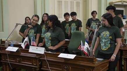 Photo of students CLYLP Mock Session