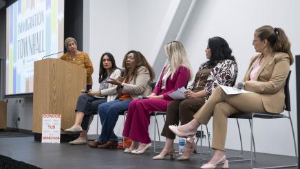 Asm. Avila Farias Immigration Town Hall Panelist speaking