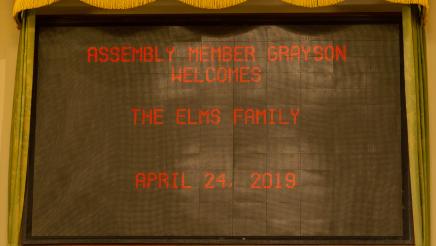 Assemblymember Grayson Welcomes the Elms Family