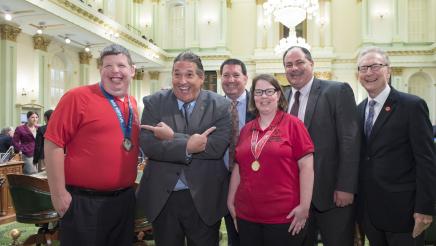 Assemblymember Grayson welcomes athletes from the Special Olympics